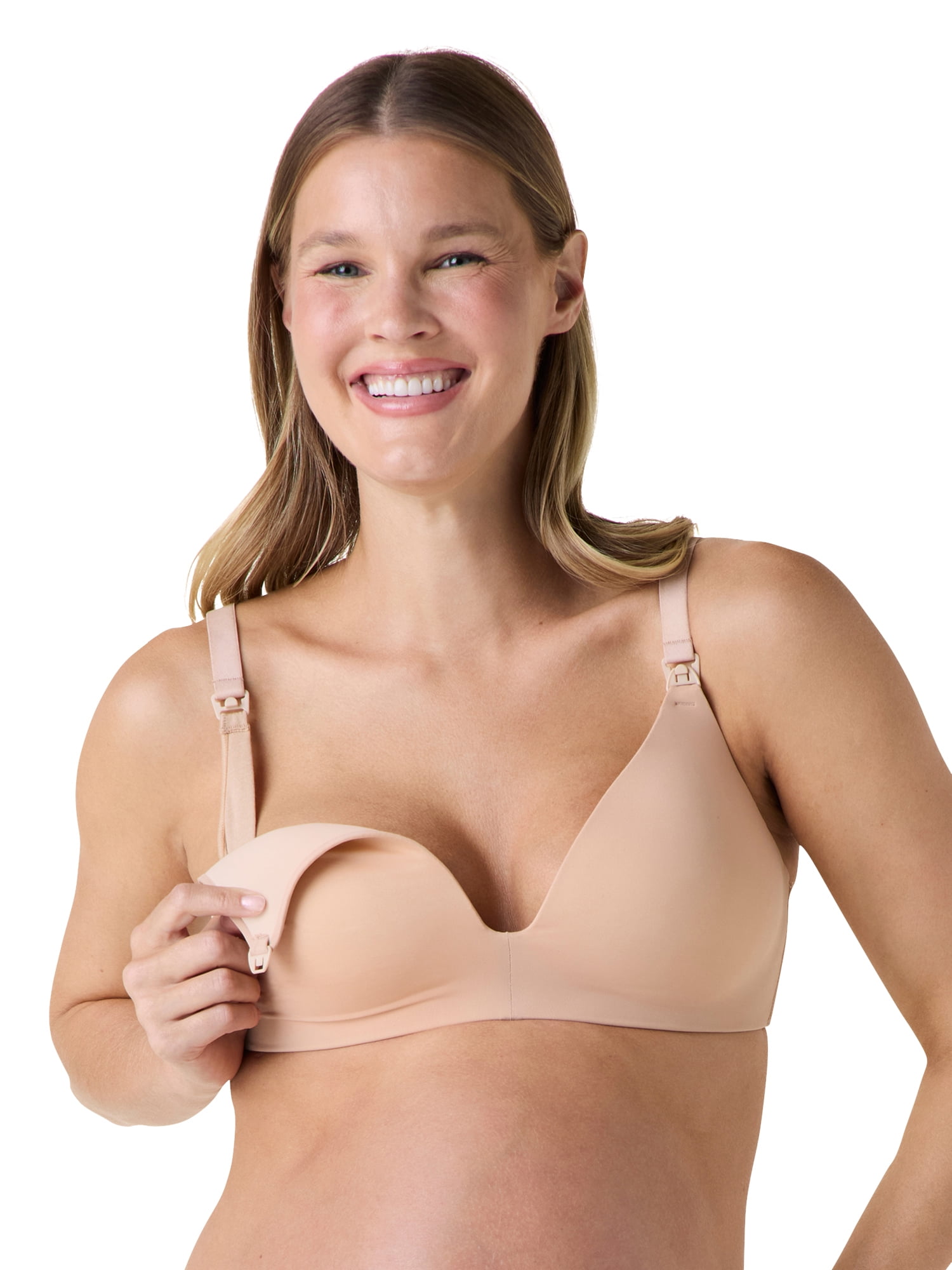 Ingrid & Isabel For Every Belly Women's Maternity & Nursing Breastfeeding Absorbent Wire free Bra, SizesS-XXXL