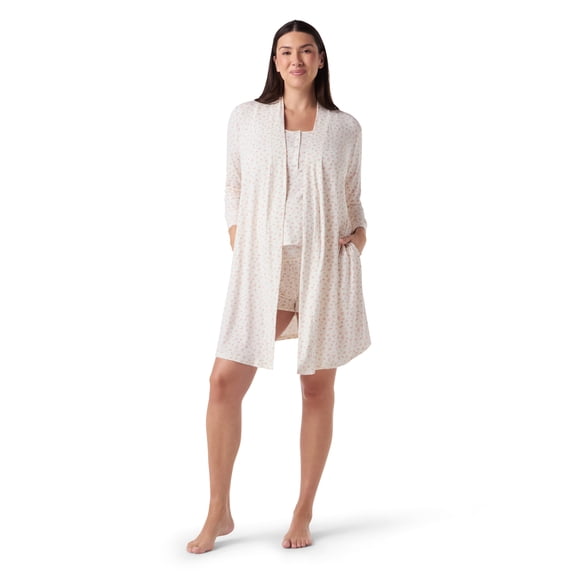 Ingrid & Isabel For Every Belly Women's Maternity Ribbed Robe, Sizes S-XXXL
