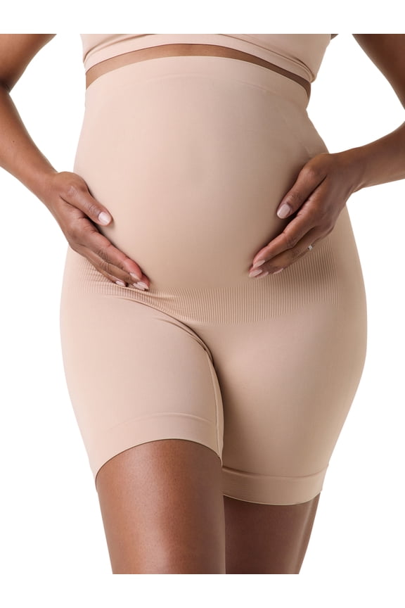 Women's Maternity Seamless Maternity Mid Thigh Shaping Short, Sizes S-XXXL