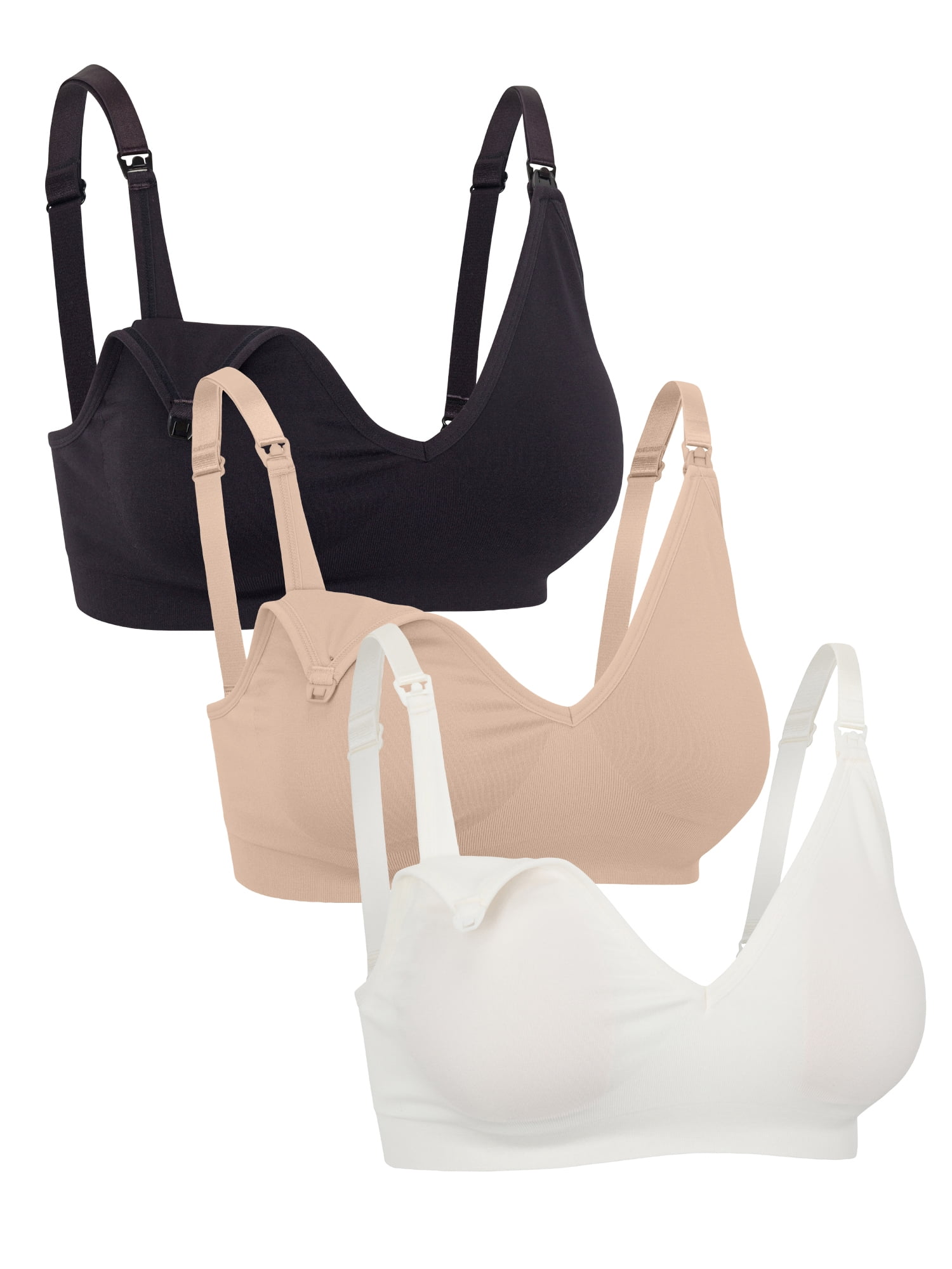 Ingrid & Isabel For Every Belly Women's Maternity & Nursing Seamless, 3-Pack Bra, SizesS-XXXL