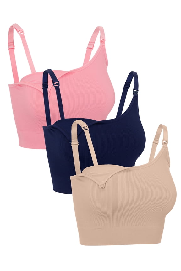 Women's Maternity Seamless Nursing Cami Bra 3pk, Sizes S-XXXL