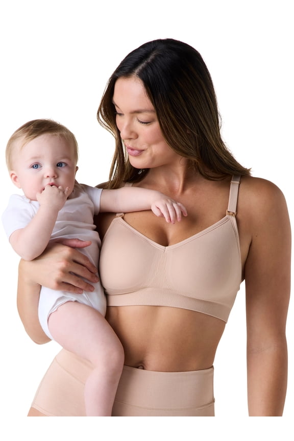Women's Maternity & Nursing Breastfeeding Seamless Wirefree Bra, SizesS-4XL