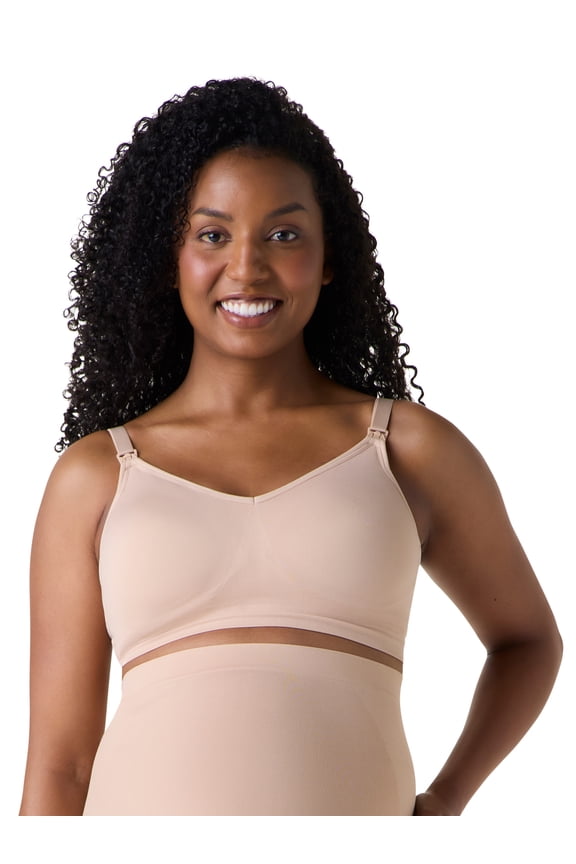 Women's Maternity & Nursing Breastfeeding Seamless Wirefree Bra, SizesS-XXXL