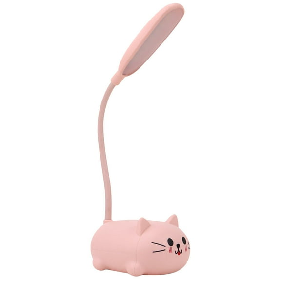 Ingridstore 26cm Cat Theme, Home Decor Pink Kitten Table Lamp