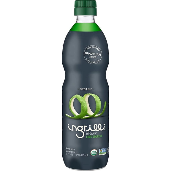 Ingrilli Organic Lime Squeeze, 16 Fl Oz Bottle (Pack of 6)