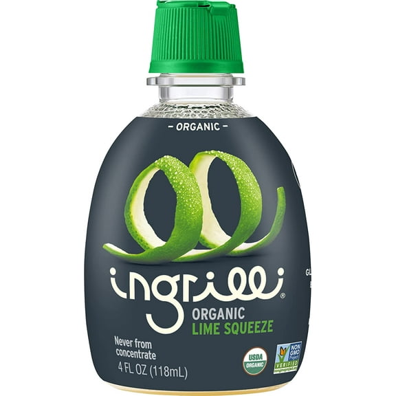Ingrilli Organic Lime Squeeze, 4 Fl Oz Bottle (Pack of 24)