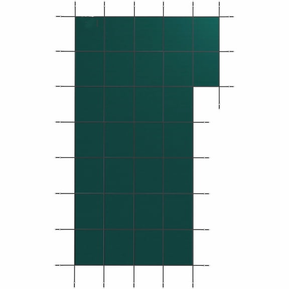 Inground Pool Cover 20x38ft Rectangular Winter Cover with Step, Triple Stitched PP Mesh