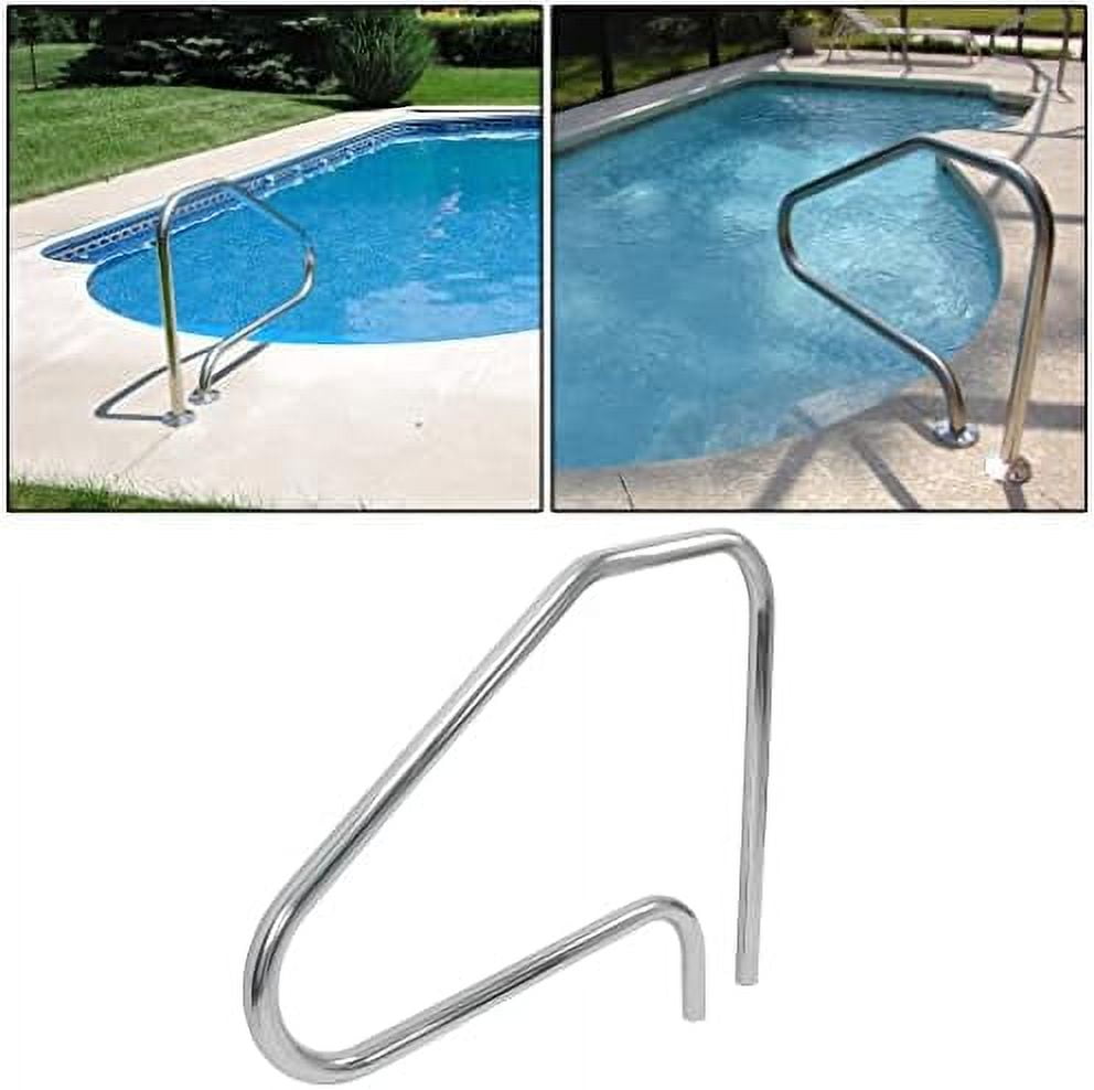 Inground Pool Handrail Swimming Pool Hand Rail Ladder Step Handrail Stainless Steel Handle