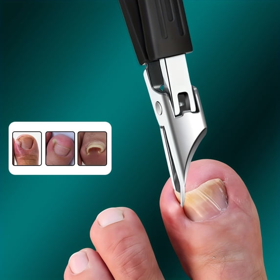 Ingrown Toenail Clipper - Heavy-Duty Stainless Steel Precision Trimmer, Ultra-Sharp 25° Beveled Blade - Elderly-Friendly for Thick Nails, Anti-Splash Design