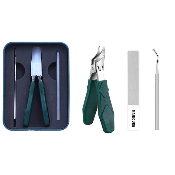 Ingrown Toenail Clippers, Toenail Clippers, Nail Clipper Set, 3-Piece Extended Slanted Pliers For Thick Nails & Nail Grooves Care
