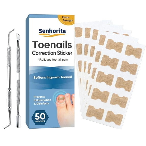 Ingrown Toenail Correction Kit, 50-Piece with Toenail File & Lifter