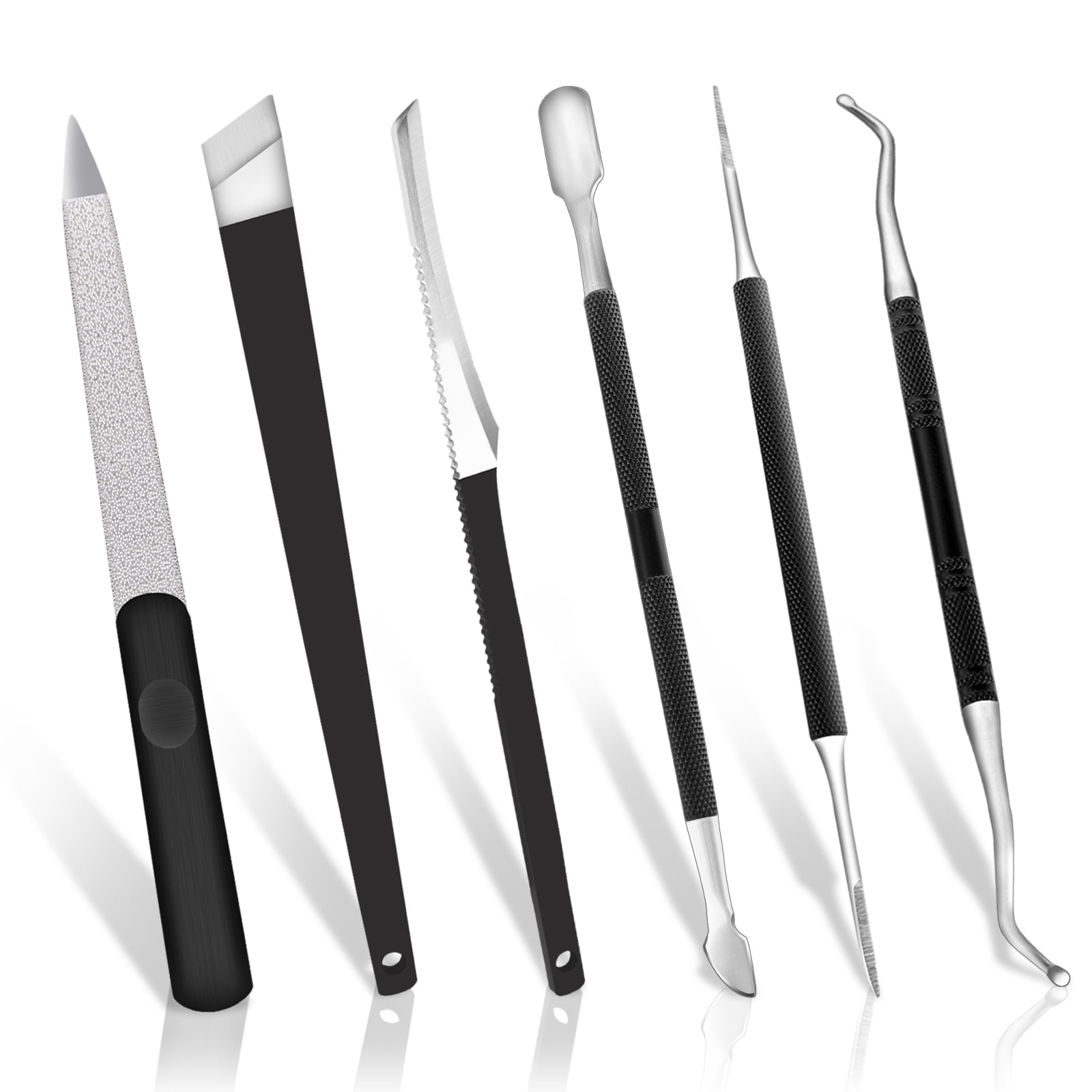 Ingrown Toenail Kit-Pedicure Tools, 6 Pcs Ingrown Toenail Lifter and File Doble Side, Stainless Steel Ingrown Toenail Removal Kit with Storage Case