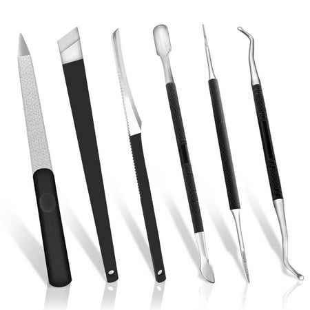 Ingrown Toenail Kit-Pedicure Tools, 6 Pcs Ingrown Toenail Lifter and File Doble Side, Stainless Steel Ingrown Toenail Removal Kit with Storage Case