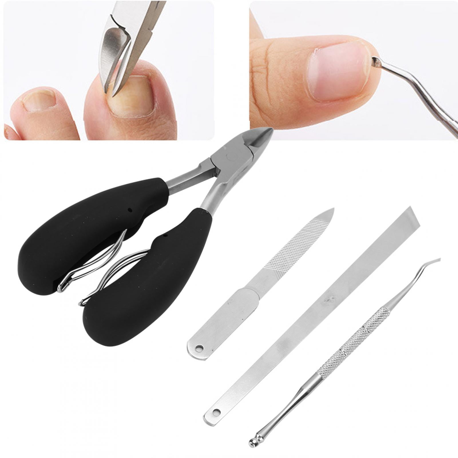 Ingrown Toenail Tool Kit, 4pcs Stainless Steel Portable Pedicure Knife Nail Picker Joint Tool