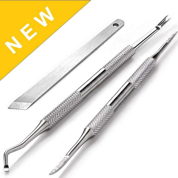 Ingrown Toenail Tool-Pedicure Tools, 3 Pcs Ingrown Toenail Lifter and File Doble Side, Stainless Steel Ingrown Toenail Removal Kit with Storage Case
