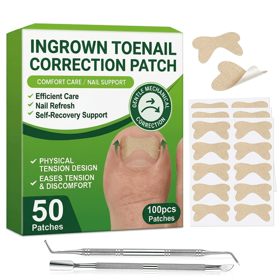 Ingrown Toenail Treatment, Breathable Ingrown Toenail Corrector Patches With File And Lifter, Ingrown Toenail Removal Kit