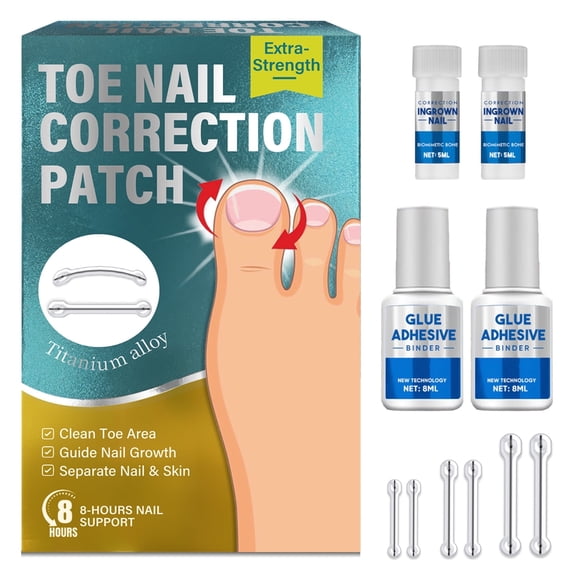 Ingrown Toenail Treatment, Ingrown Toenail Corrector Patch, Titanium Alloy Ingrown Toenail Care Kit for Curly Nail Support