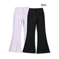 thumbnail image 1 of Ingzy 2-Pack Girls High Waisted Bell Bottoms Stretch Yoga Leggings Athletic Casual Pants, 1 of 9