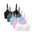 thumbnail image 1 of Ingzy 5-pack Girls Cotton Training Bra for Teens with Adjustable Straps & Fixed Padding, Wireless First Bras for Juniors 10-18 Years, 1 of 7