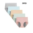 thumbnail image 1 of Ingzy 5-pack Period Underwear for Women Soft Cotton Heavy Flow Leakproof Menstrual Panties Postpartum Briefs, 1 of 9