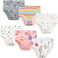 thumbnail image 1 of Ingzy 6-pack Little Girls Soft Cotton Underwear Kids Cool Breathable Comfort Panty Briefs Toddler Undies for 2-8 Years, 1 of 5