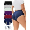 thumbnail image 1 of Ingzy 6-pack Womens Period Underwear Leak-Proof Briefs Soft Cotton Postpartum Menstrual Panties, 1 of 9