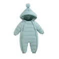 thumbnail image 1 of Ingzy Baby Girls Boys Warm Snowsuit Jumpsuit Down Coat Romper Onesie Hooded Puffer Jacket Outwear, 1 of 7