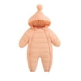 thumbnail image 1 of Ingzy Baby Girls Boys Warm Snowsuit Jumpsuit Down Coat Romper Onesie Hooded Puffer Jacket Outwear, 1 of 7