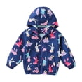 thumbnail image 1 of Ingzy Kids Girls Cartoon Zip Hooded Jacket Spring Fall Light Windbreaker Toddler Outwear, 1 of 2