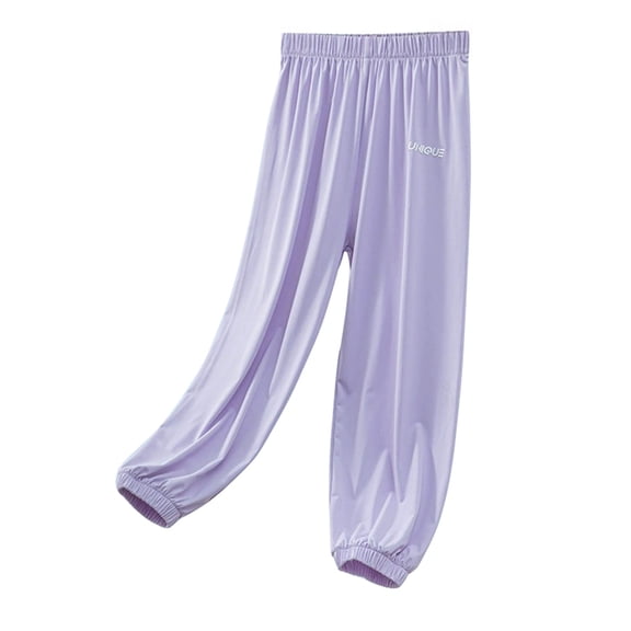 Ingzy Toddler Kids Girls Summer Pants Baggy Joggers Pants Lightweight Quick Dry Sweatpants