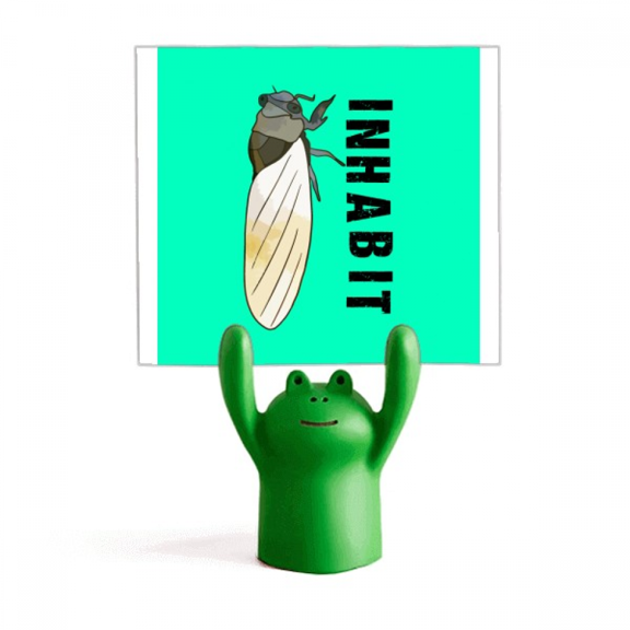 Inhabit Cicada Allemada Neviifolia Bugs Memo Holder Cartoon Animal Frog Stand Decoration