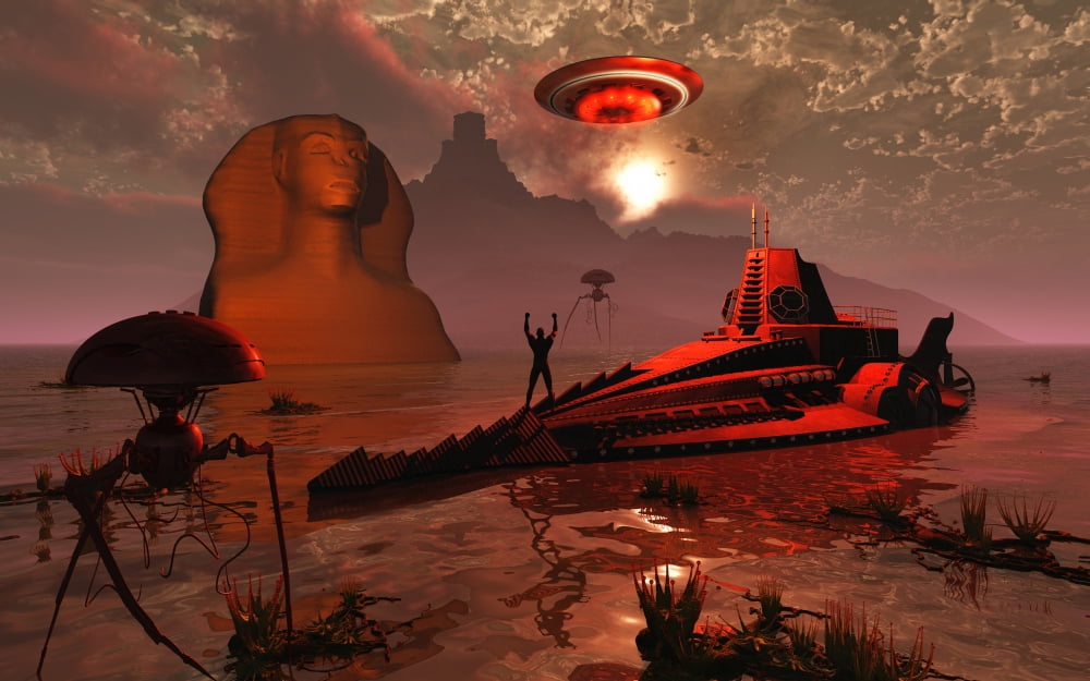 Inhabitants of the fabled City of Atlantis Canvas Art - Mark StevensonStocktrek Images (18 x 12)