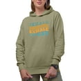 thumbnail image 1 of Inhale Courage, Exhale Fear, Inspirational Quote, Groovy Retro Wavy Text Merch Gift, Sand Hooded Sweatshirt or Hoodie, XL, 1 of 5