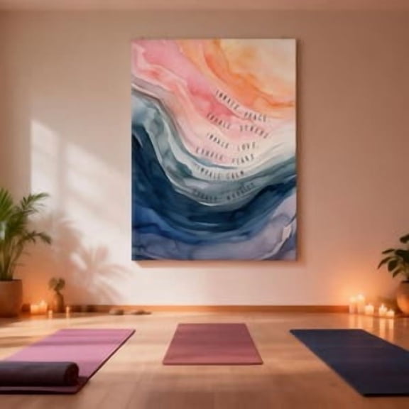 Inhale Peace Exhale Stress Ocean Poster, Poster Home Decor, Poster Only