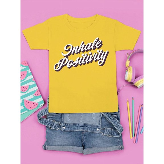 Inhale Positivity Quote T-shirt Youth's -SelectDesign Designs