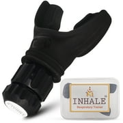 Inhale Respiratory Trainer for Adults, Asthma Therapy, Adjustable Resistance, Silicone Lung Exercise Device