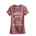 thumbnail image 1 of Inhale Tacos Exhale Negativity Women's Fashion Relaxed T-Shirt Tee Heather Rouge 2X-Large, 1 of 3