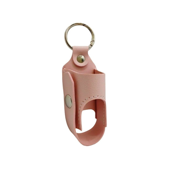Inhaler Case Inhaler Holder Keychain Inhaler Carrying Case Snap Fastener Inhaler Holder Keychain Compact 3.5*1.5" Portable PU Leather Inhaler Pouch with Key Ring for Daily Use (Pink)