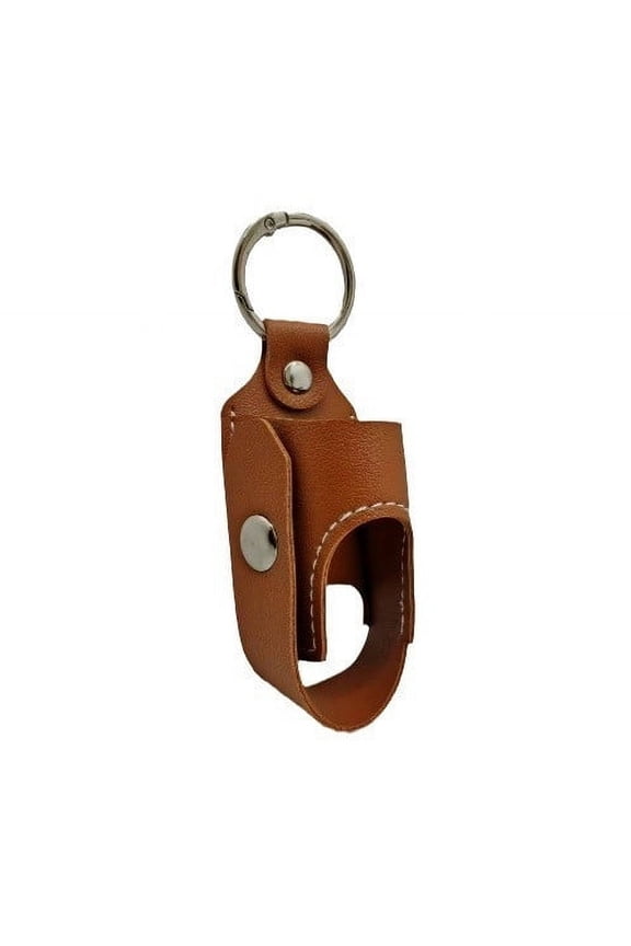 Inhaler Storage Case - Convenient Inhaler Spacer Holder | PU Leather Protective Inhaler Case Keychain With Metal Buckle, Inhaler Storage Solution Sleeve Bag For(One Size,Brown)