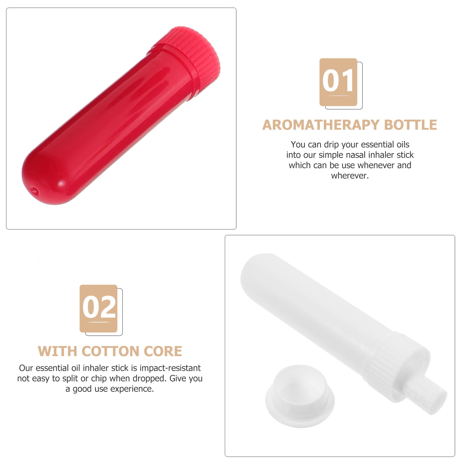 Inhaler Tube 10pcs Inhalers Tubes Aromatherapy Inhalers Portable