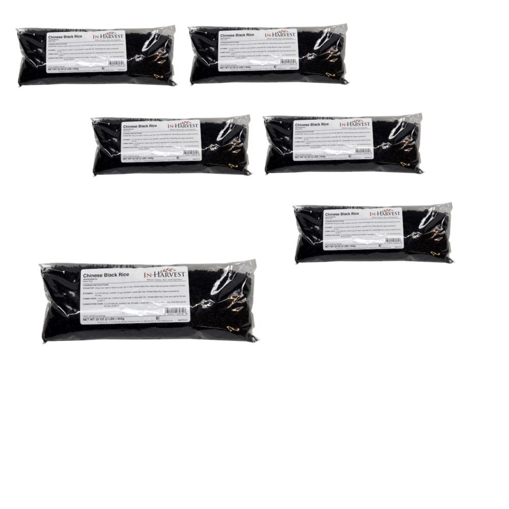 Inharvest Forbidden Black Chinese Rice, 2 lb, 6 Pack