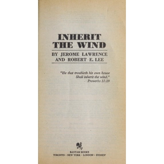 Pre-Owned Inherit the Wind Paperback