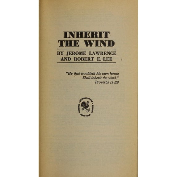 Pre-Owned Inherit the Wind (Paperback) 0553205536 9780553205534