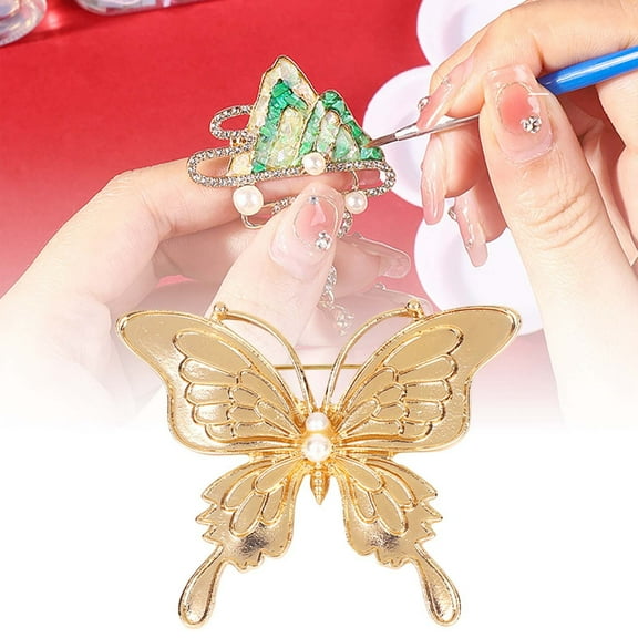 Inheritance Of Heritage Dian Cui Brooch DIY Material Kit Handmade Craft Set For Adults Teens Jewelry Making Traditional Chinese Art No Imitations Teaching Included