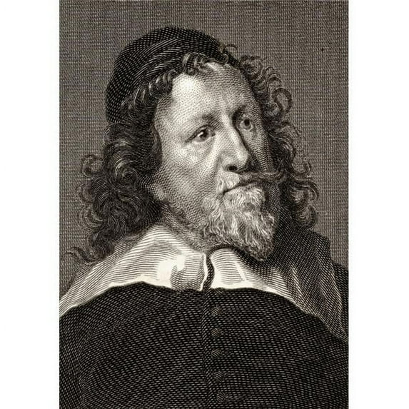Inigo Jones Painter Architect & Designer19th Century Engraved by Edward Smith From The Painting by Vandyke Poster Print, 12 x 18