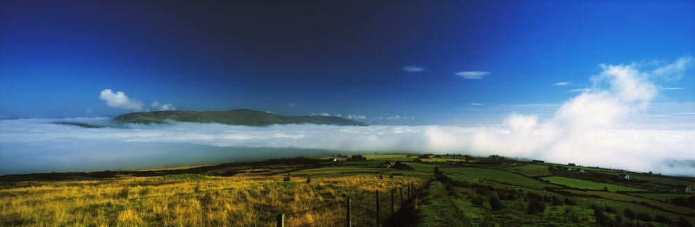 Inishowen Co Donegal Ireland Mist Over Scalp Mountain Canvas Art - The Irish Image Collection Design Pics (34 x 11)