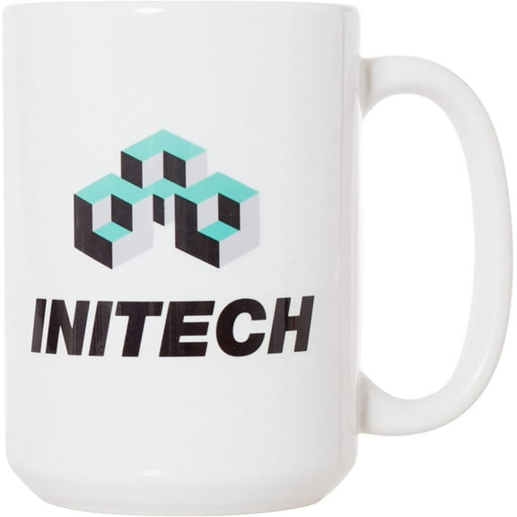 Initech Funny Job Work Gift 15oz Deluxe Double-Sided Coffee Tea Mug