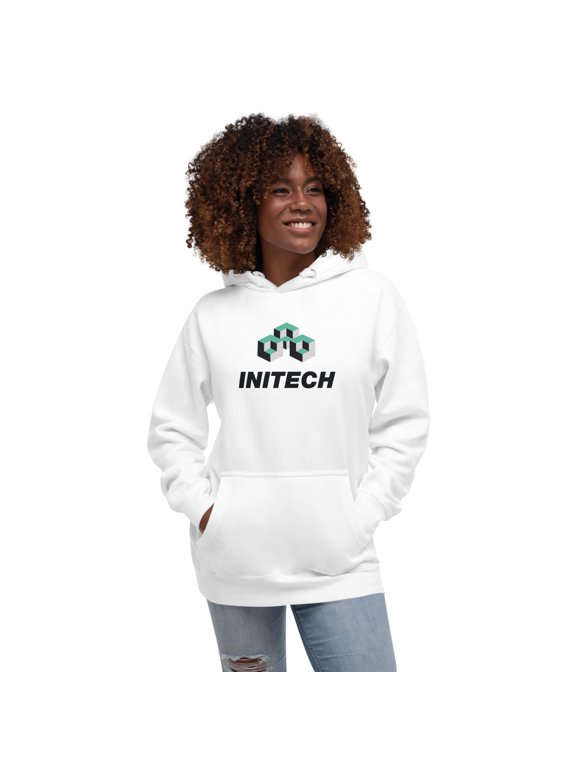 Initech Logo Hoodie: Work Hard, Chill Harder (White, S)