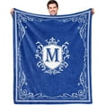 thumbnail image 1 of Initial Anniversary Birthday Gifts for Men, Birthday Gifts for Him, Dad Birthday Gift, Men Gifts for Birthday, Men Birthday Gift Ideas, Personalized Fathers Day Blanket - 50x60- M, 1 of 6