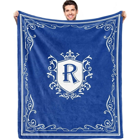 Initial Anniversary Birthday Gifts for Men, Birthday Gifts for Him, Dad Birthday Gift, Men Gifts for Birthday, Men Birthday Gift Ideas, Personalized Fathers Day Blanket - 50x60- R